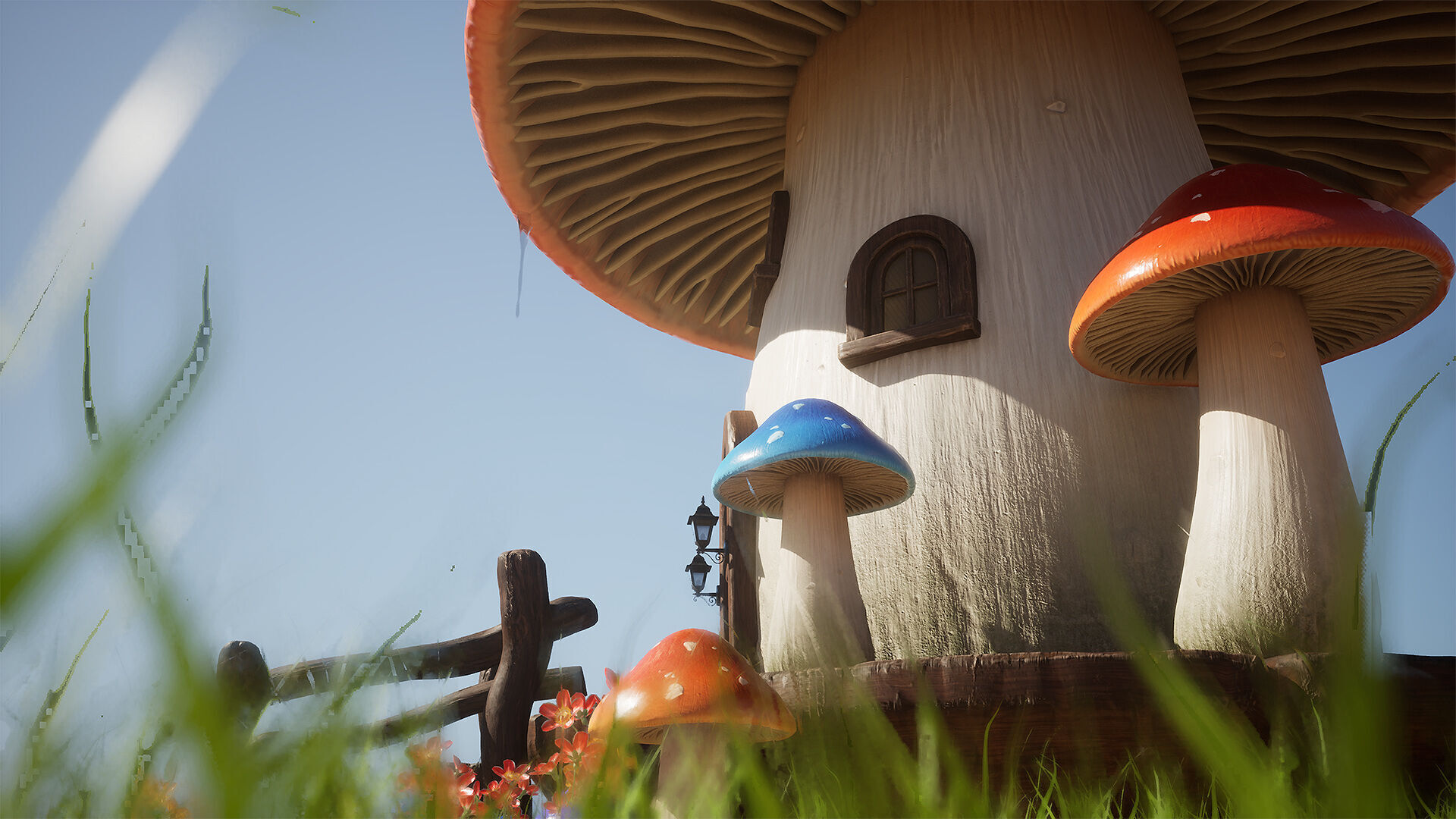 Mushroom House Low-poly 3D model_9