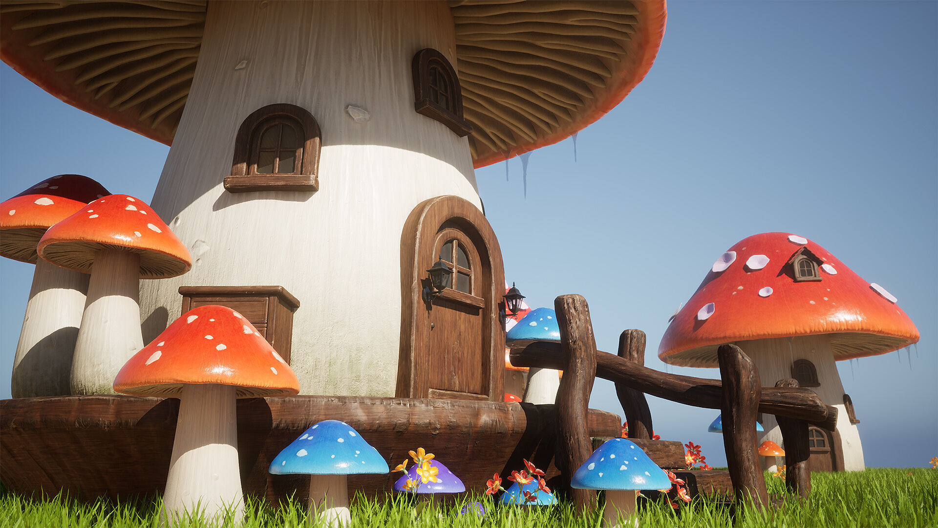 Mushroom House Low-poly 3D model_1