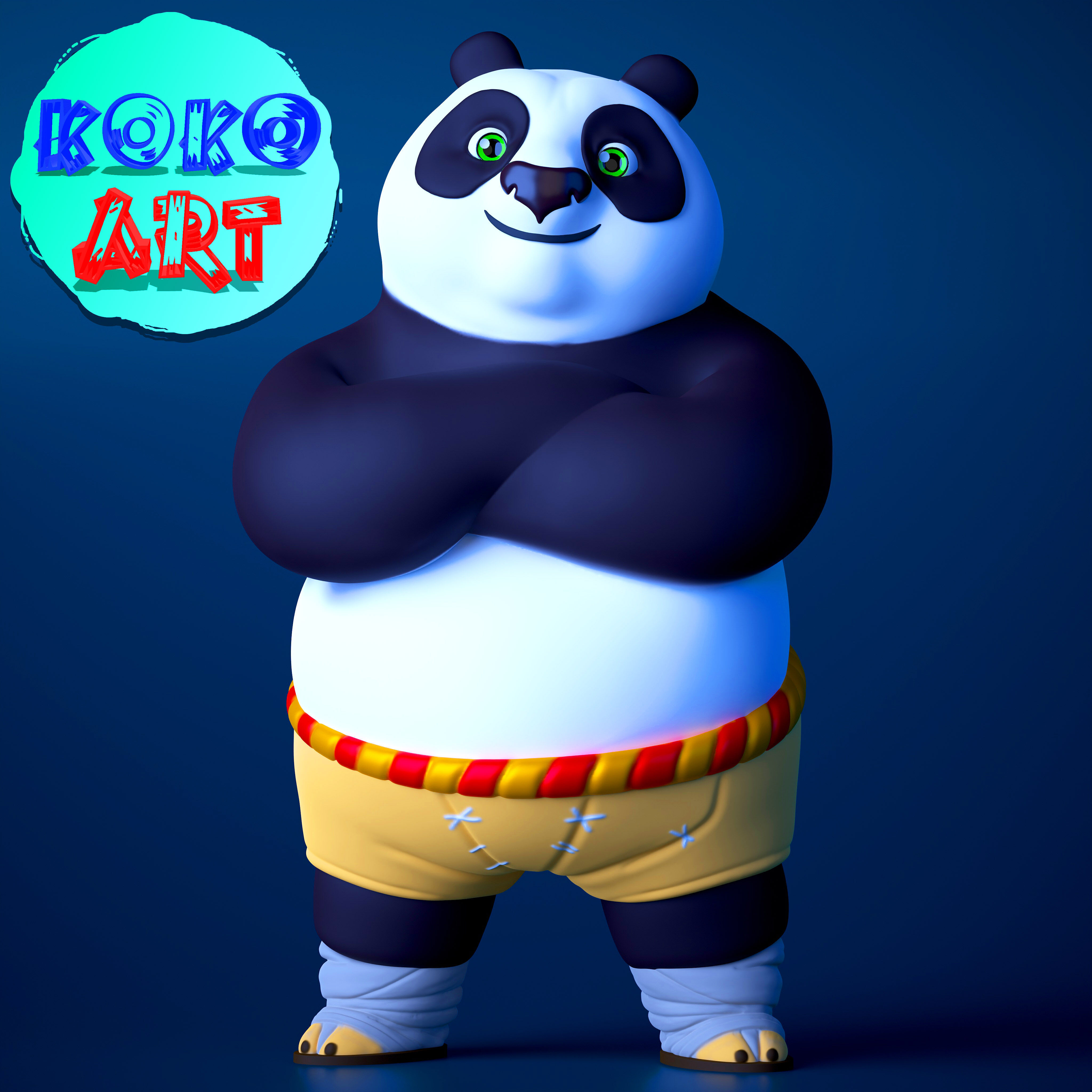 kung fu panda PO 3D print model_6
