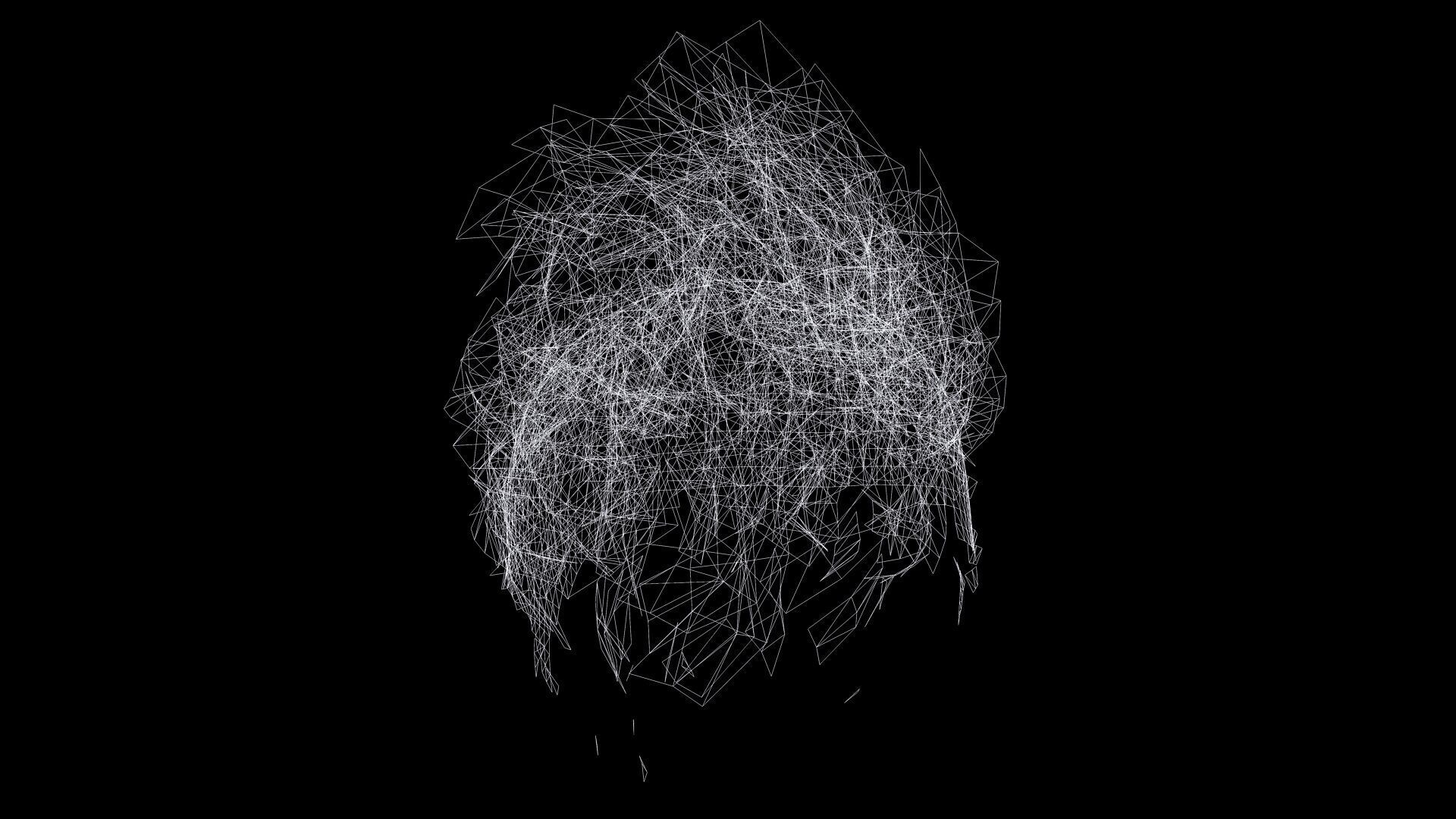 Curly Undercut Hairstyle - Realistic 3D Hair Low-poly 3D model_9