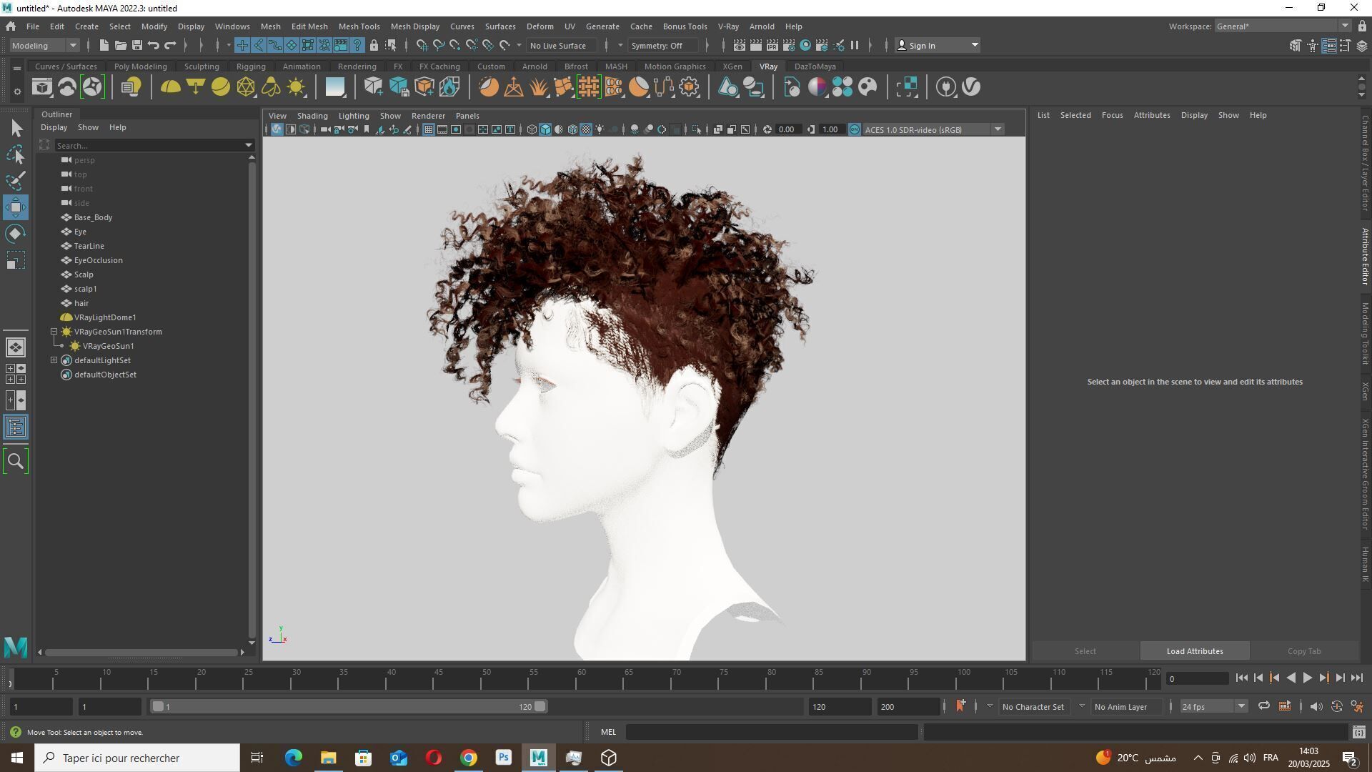 Curly Undercut Hairstyle - Realistic 3D Hair Low-poly 3D model_15