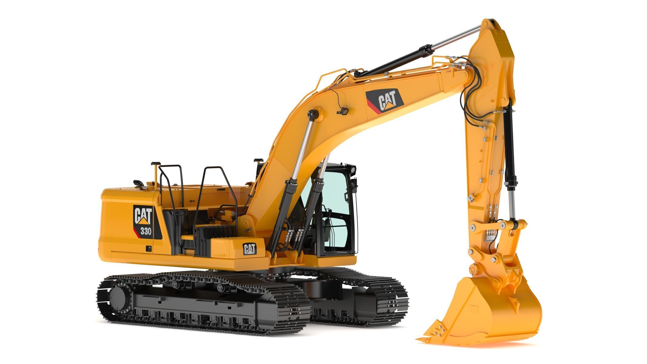 CAT 330 Hydraulic Excavator 3D model_2