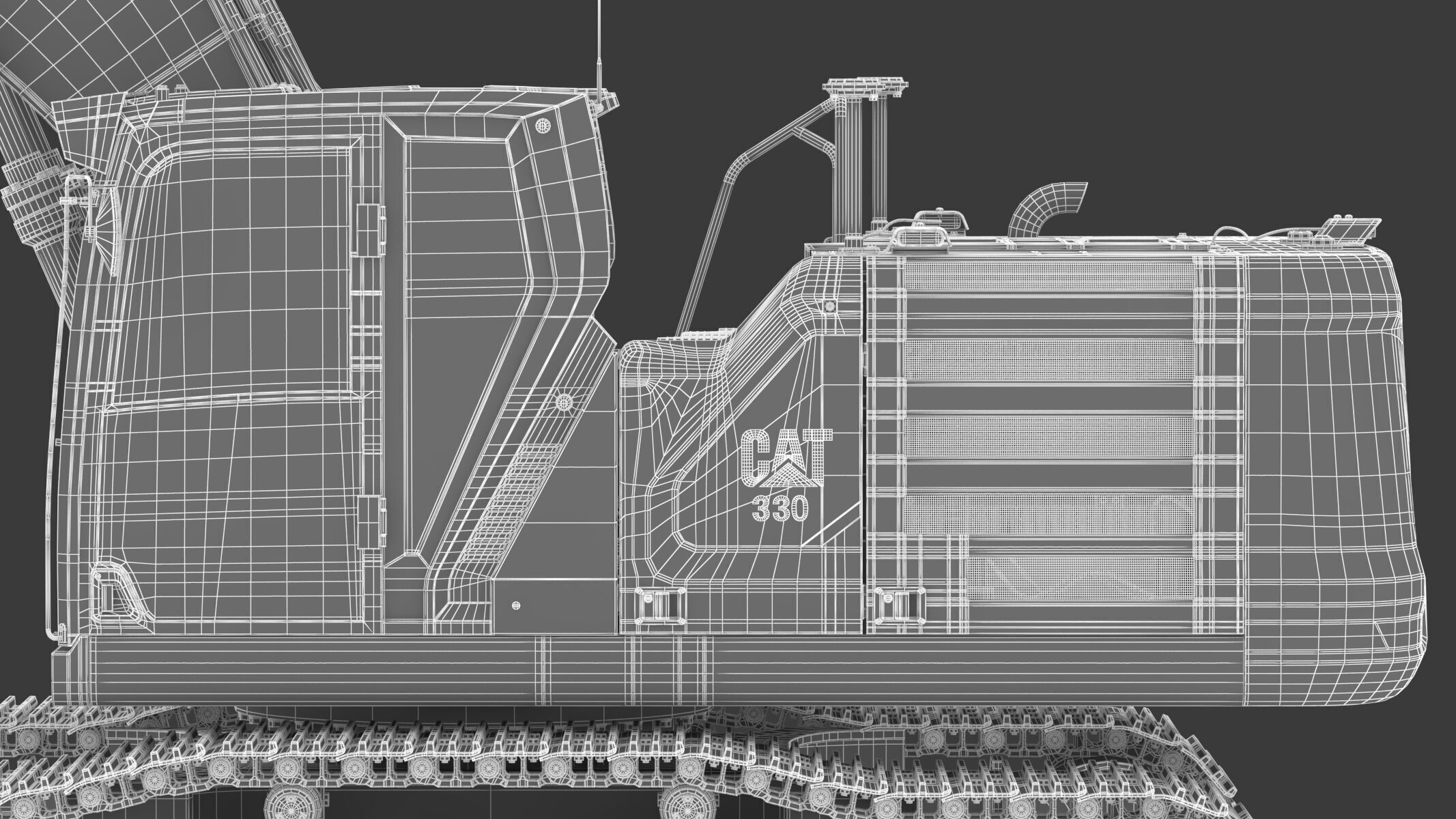 CAT 330 Hydraulic Excavator 3D model_39