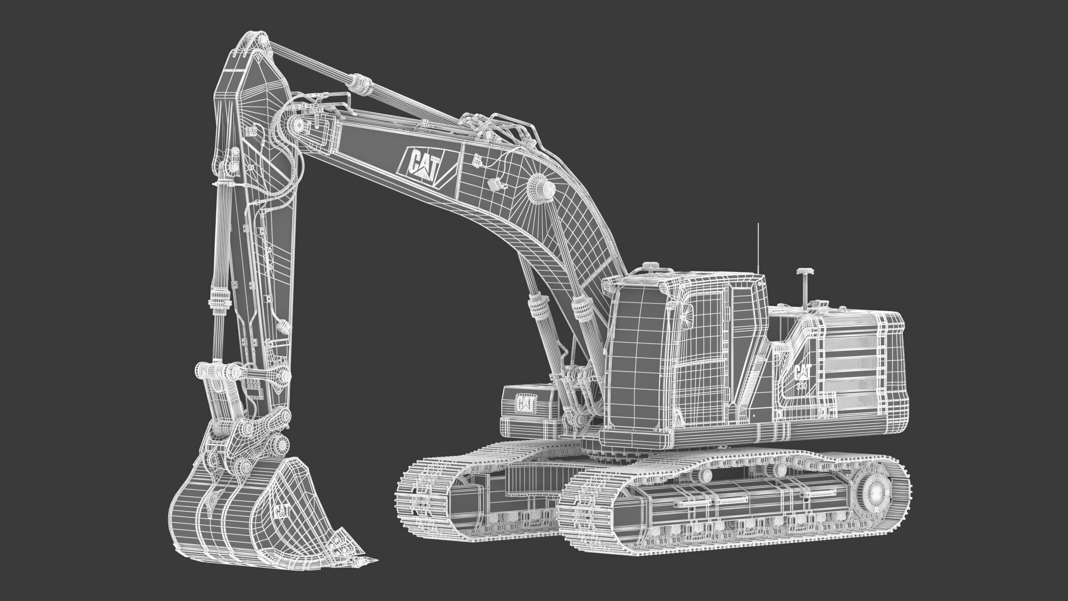 CAT 330 Hydraulic Excavator 3D model_22