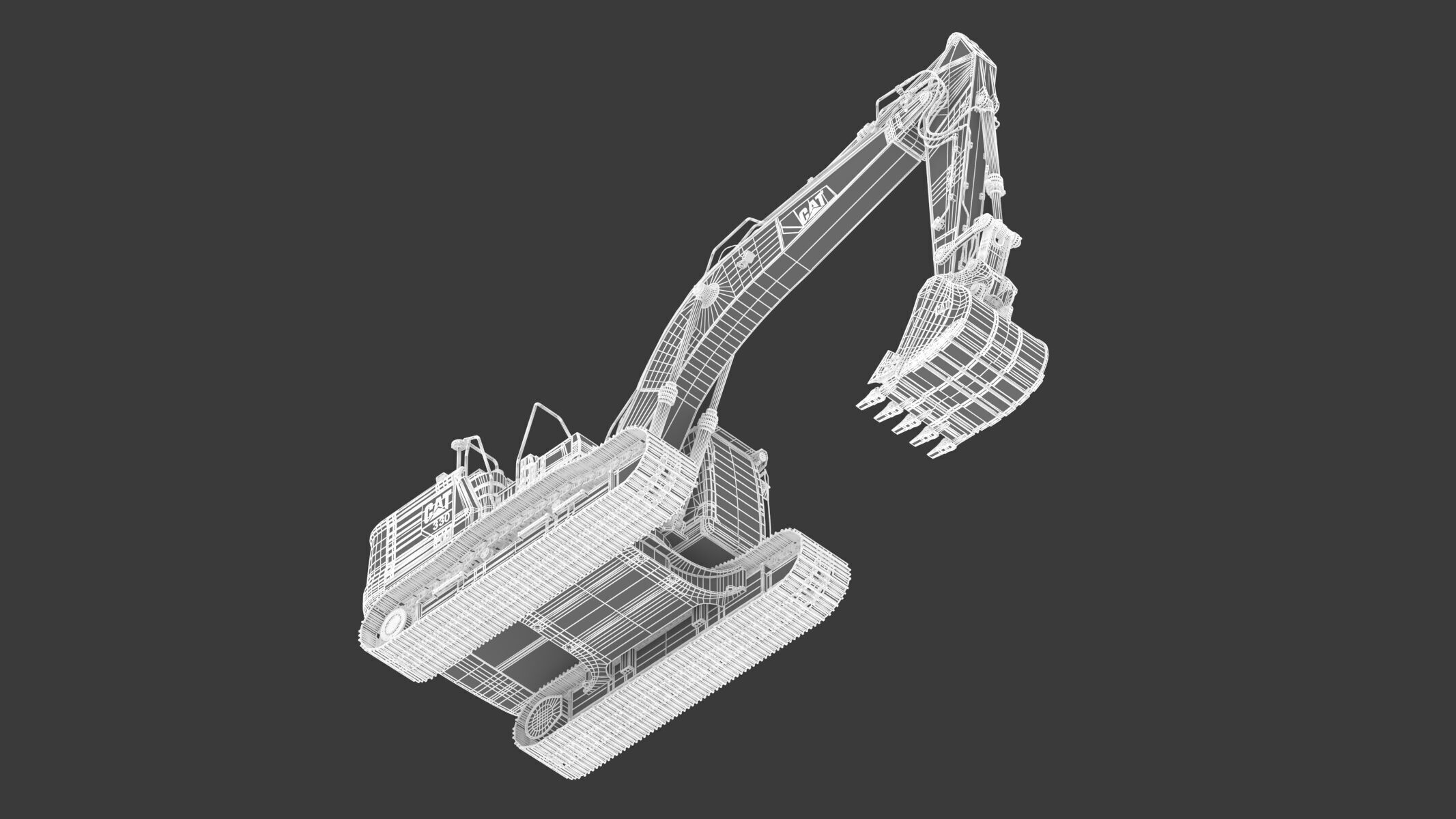 CAT 330 Hydraulic Excavator 3D model_31
