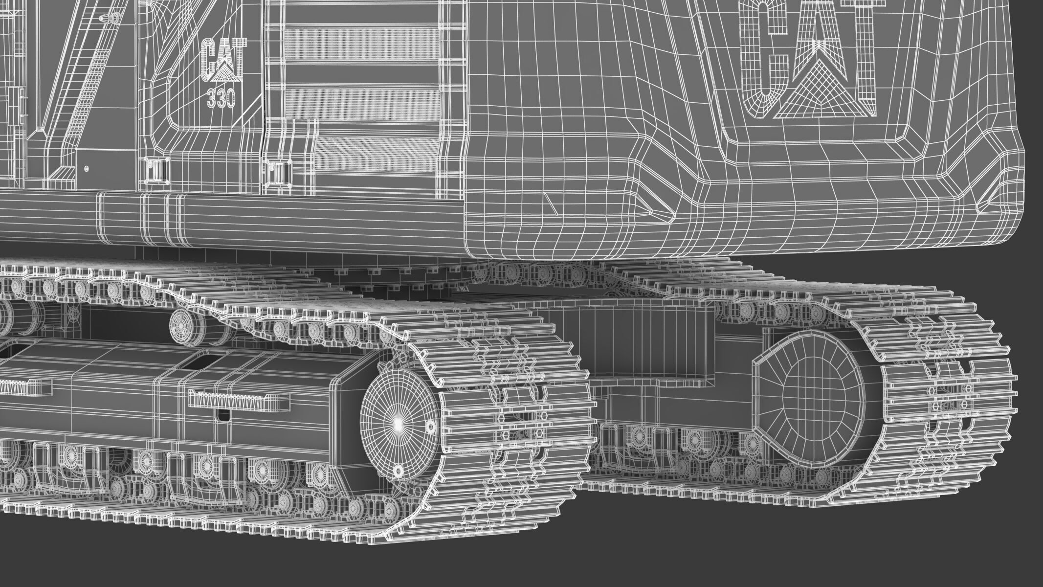 CAT 330 Hydraulic Excavator 3D model_38