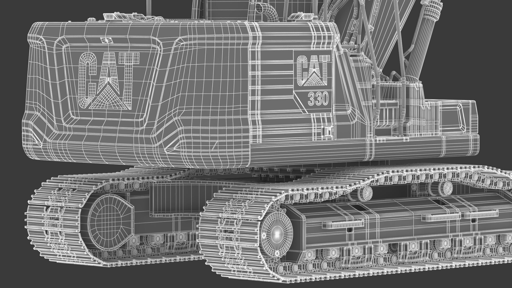 CAT 330 Hydraulic Excavator 3D model_36