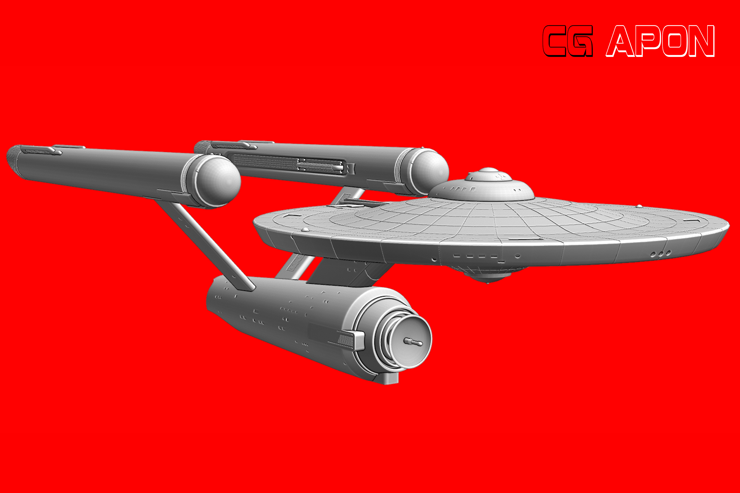 USS Enterprise NCC 1701 3D print model_16