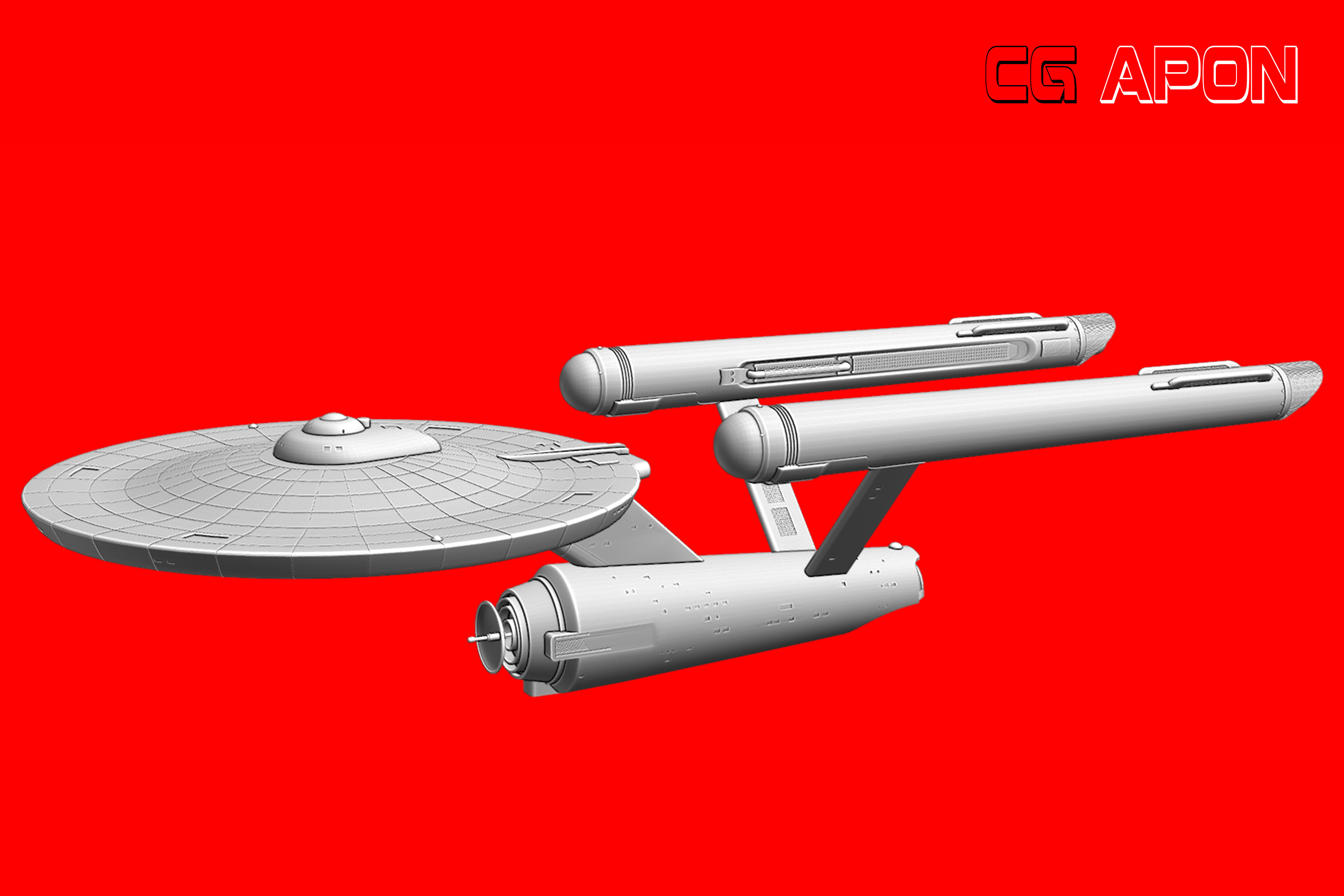 USS Enterprise NCC 1701 3D print model_2
