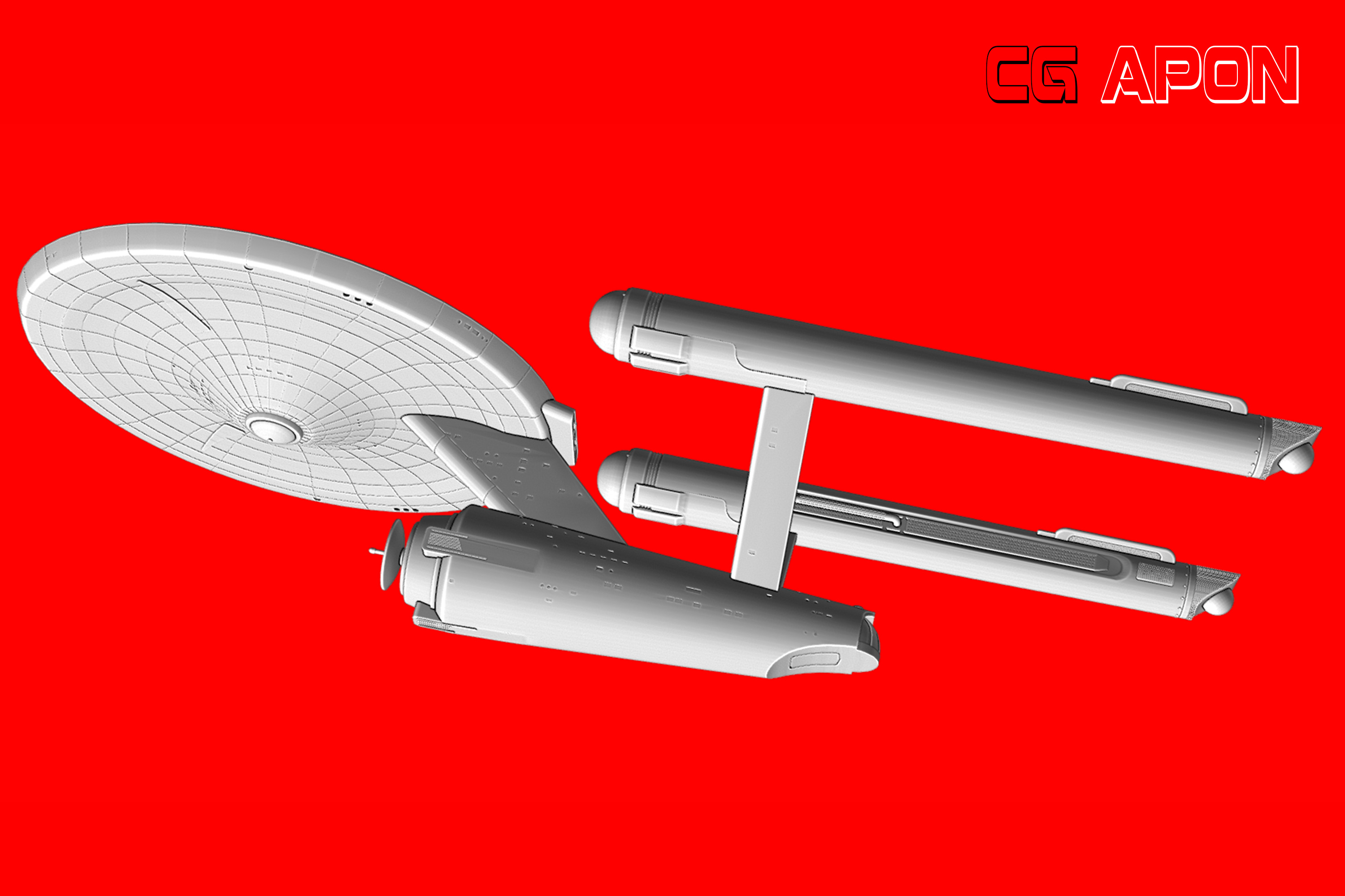 USS Enterprise NCC 1701 3D print model_4