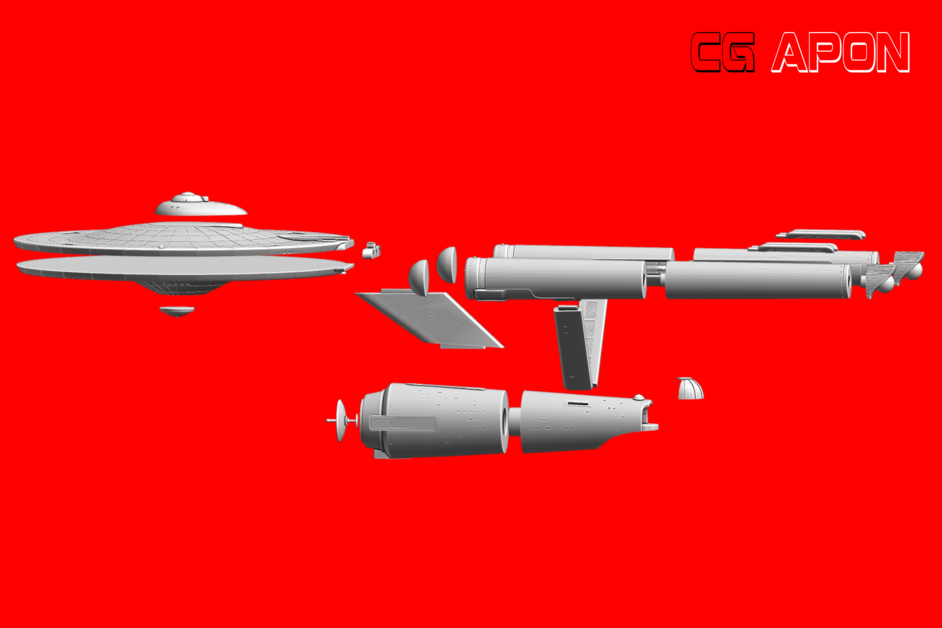 USS Enterprise NCC 1701 3D print model_23