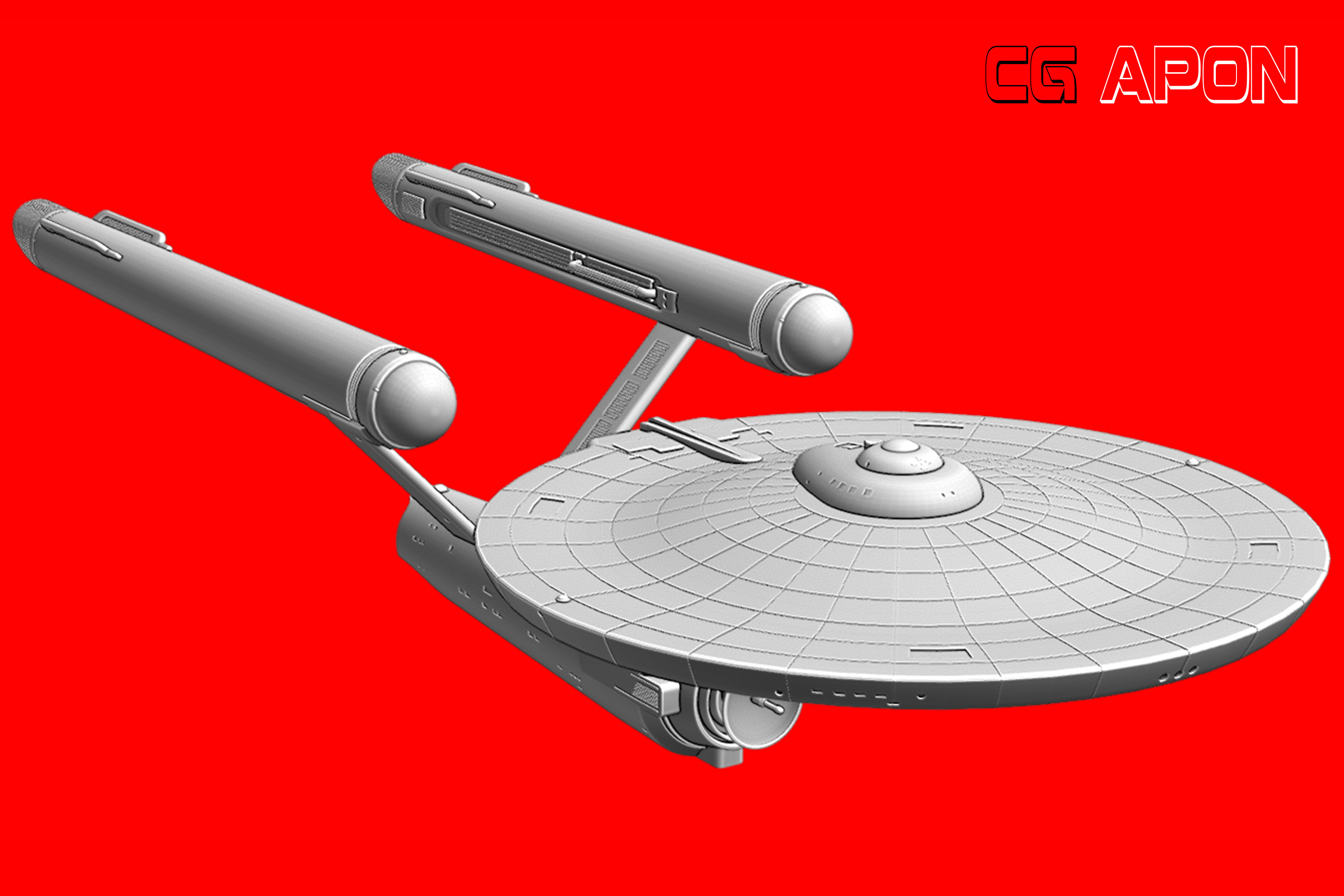 USS Enterprise NCC 1701 3D print model_11