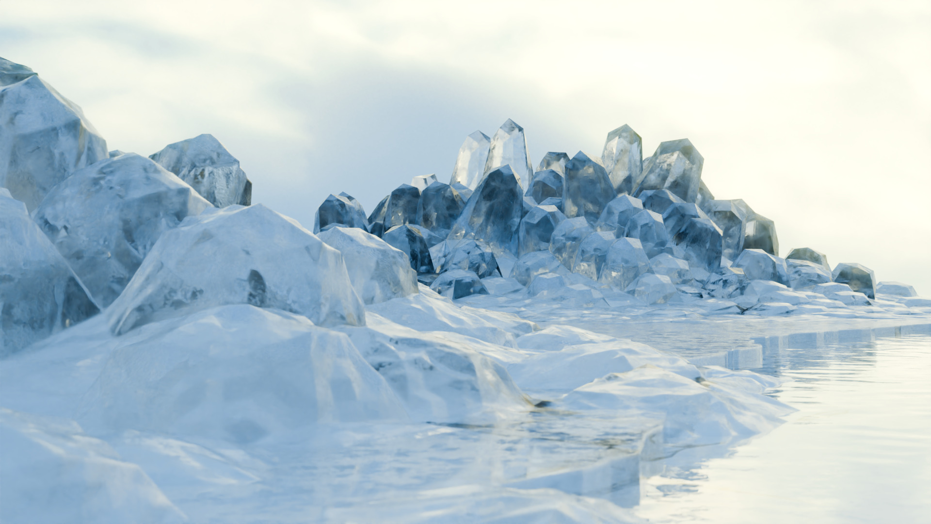 Luminous eyes on ice floes 3D model_1