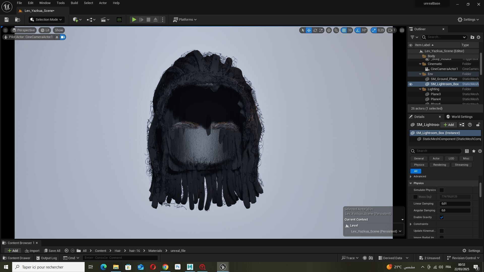 Medium Dreadlocks Hair -Realistic Male 3D Model Low-poly 3D model_15