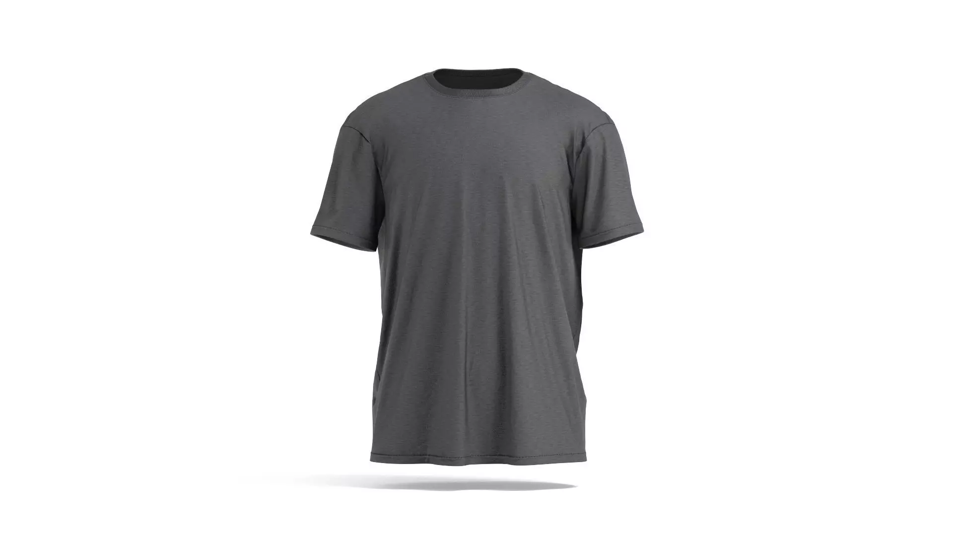 Black Oversized T-Shirt - mens wrinkled crewneck tshirt 3D model
