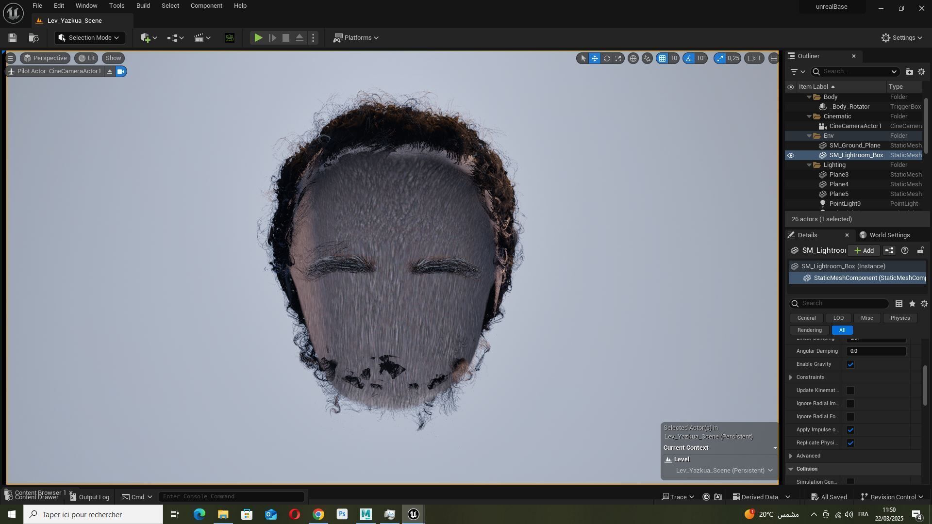 Curly Low Man Bun -Realistic Male 3D Hair Model Low-poly 3D model_15