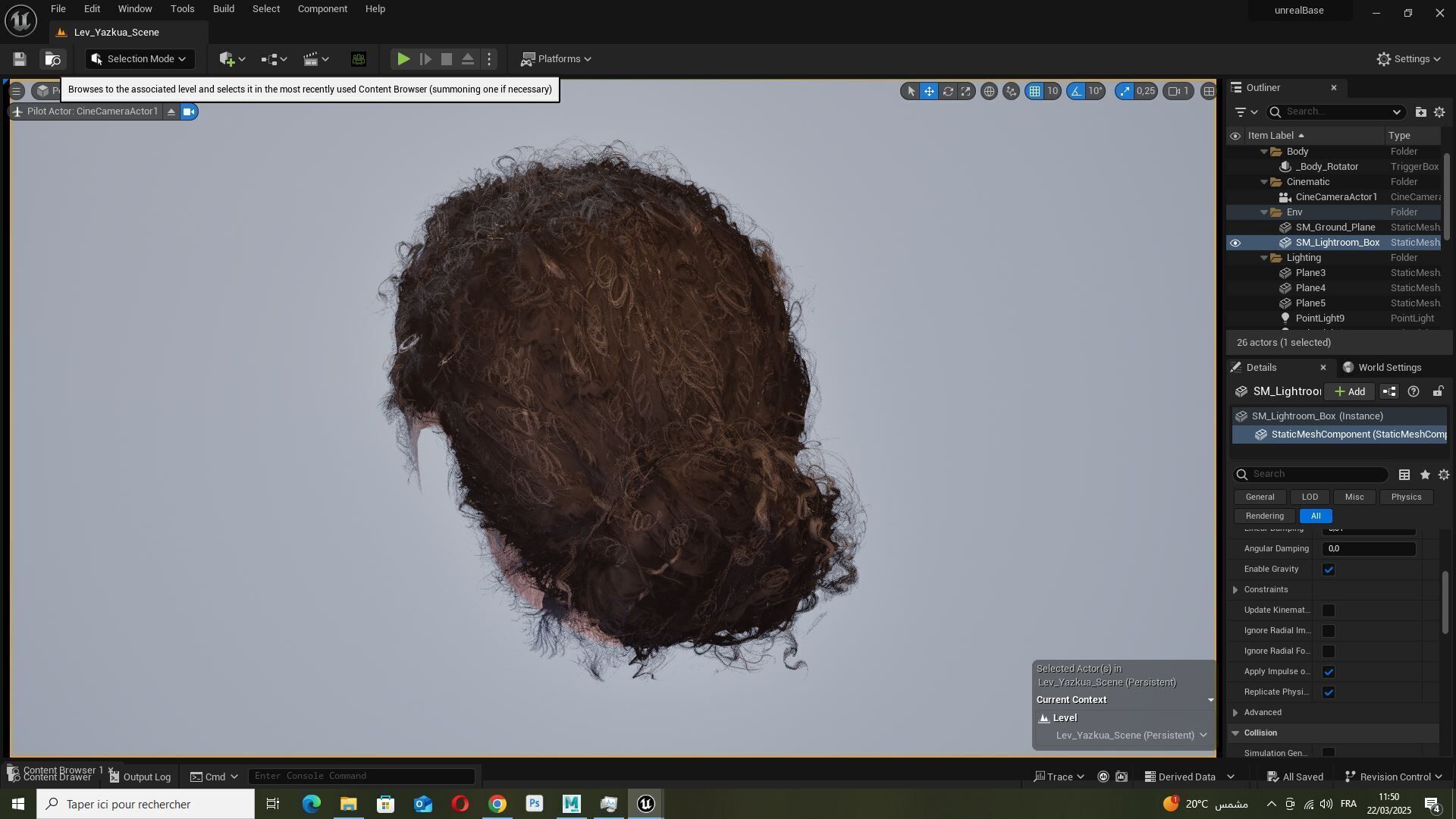 Curly Low Man Bun -Realistic Male 3D Hair Model Low-poly 3D model_16