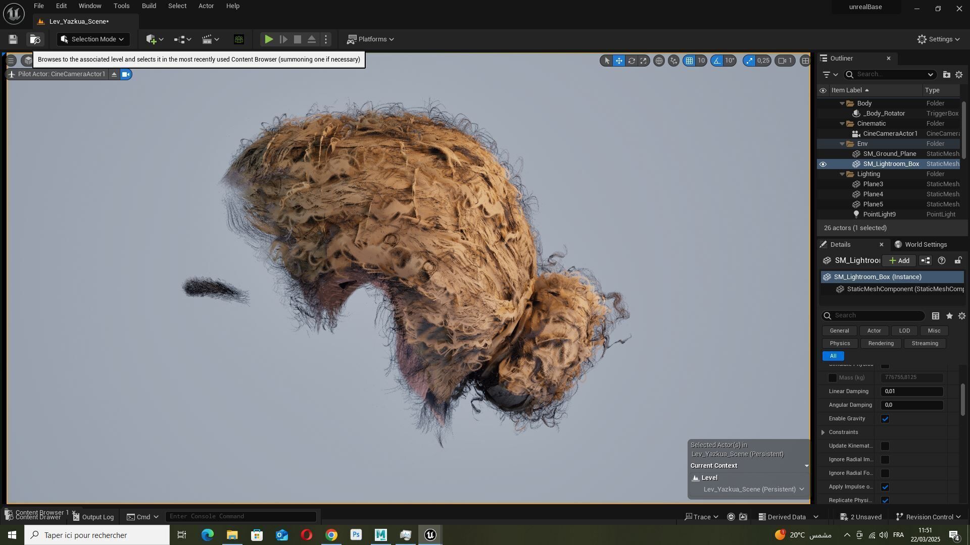 Curly Low Man Bun -Realistic Male 3D Hair Model Low-poly 3D model_17