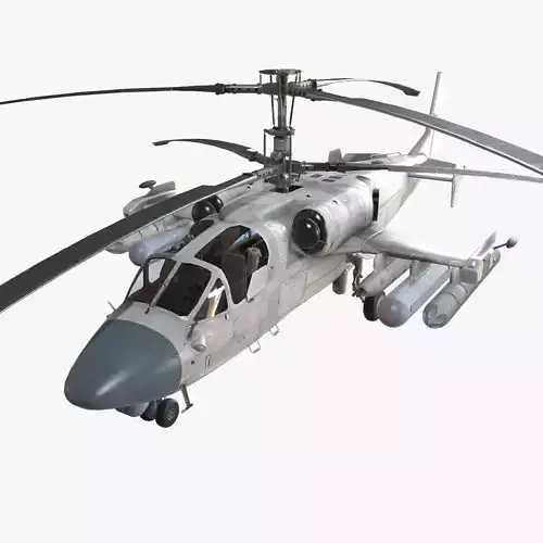 Helicopter Kamov Ka-52 Alligator Blank Low-poly 3D model