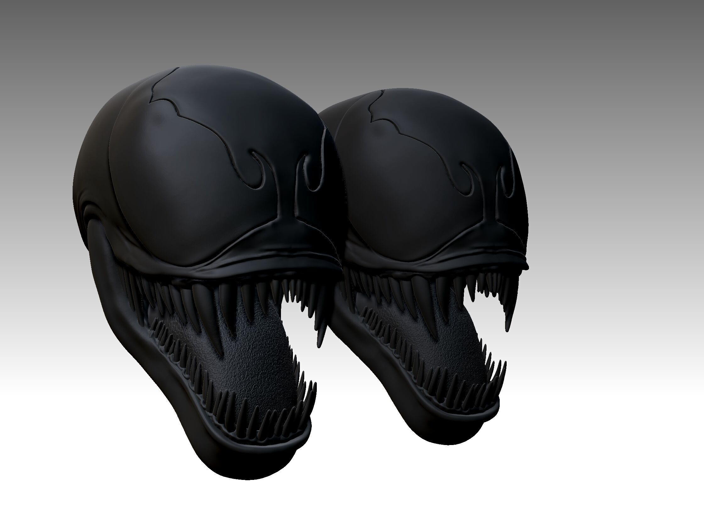 Venom Head for 1-12 body 3D print model_7