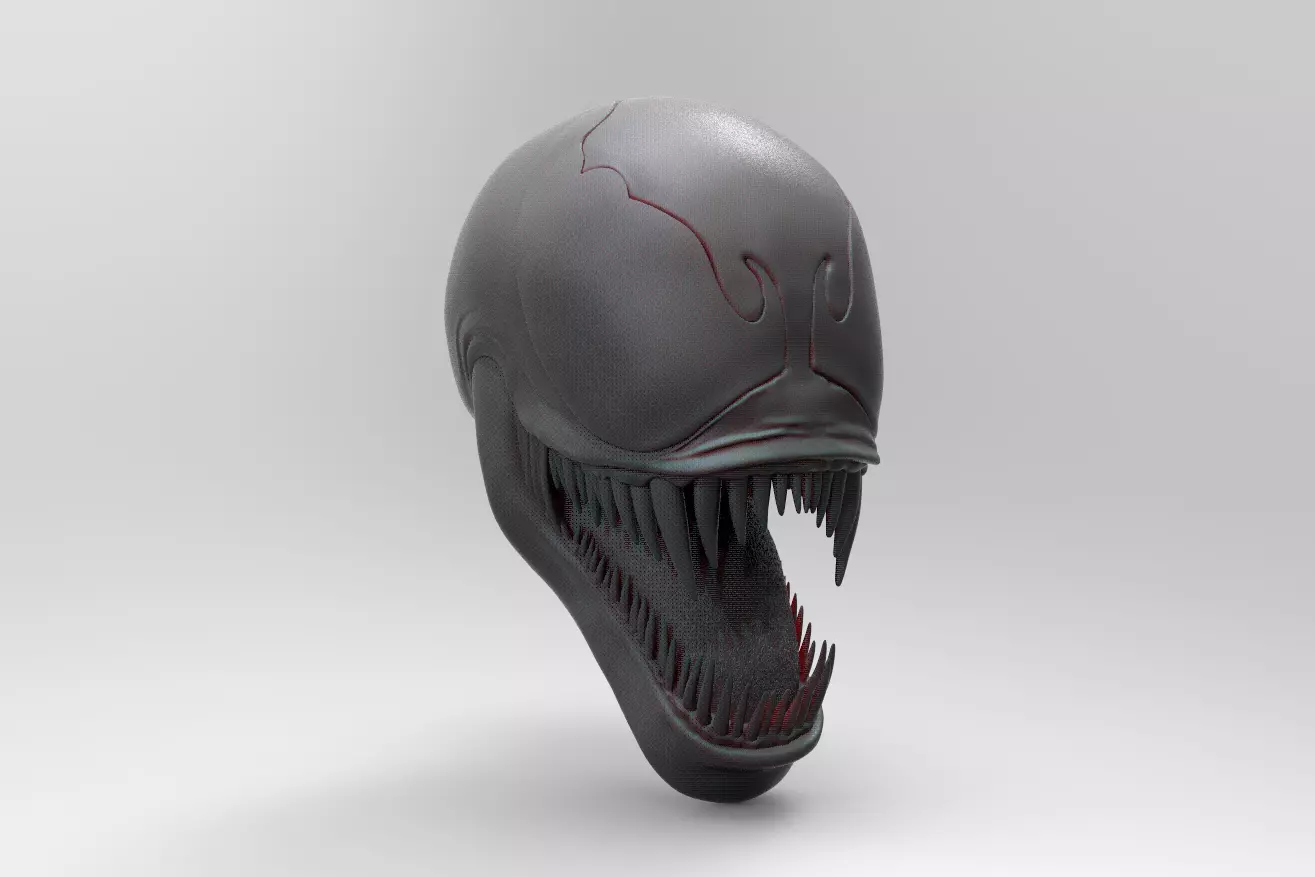 Venom Head for 1-12 body 3D print model_0