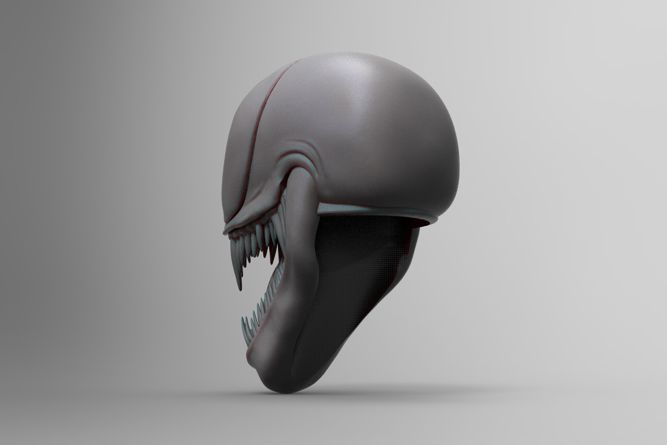 Venom Head for 1-12 body 3D print model_5