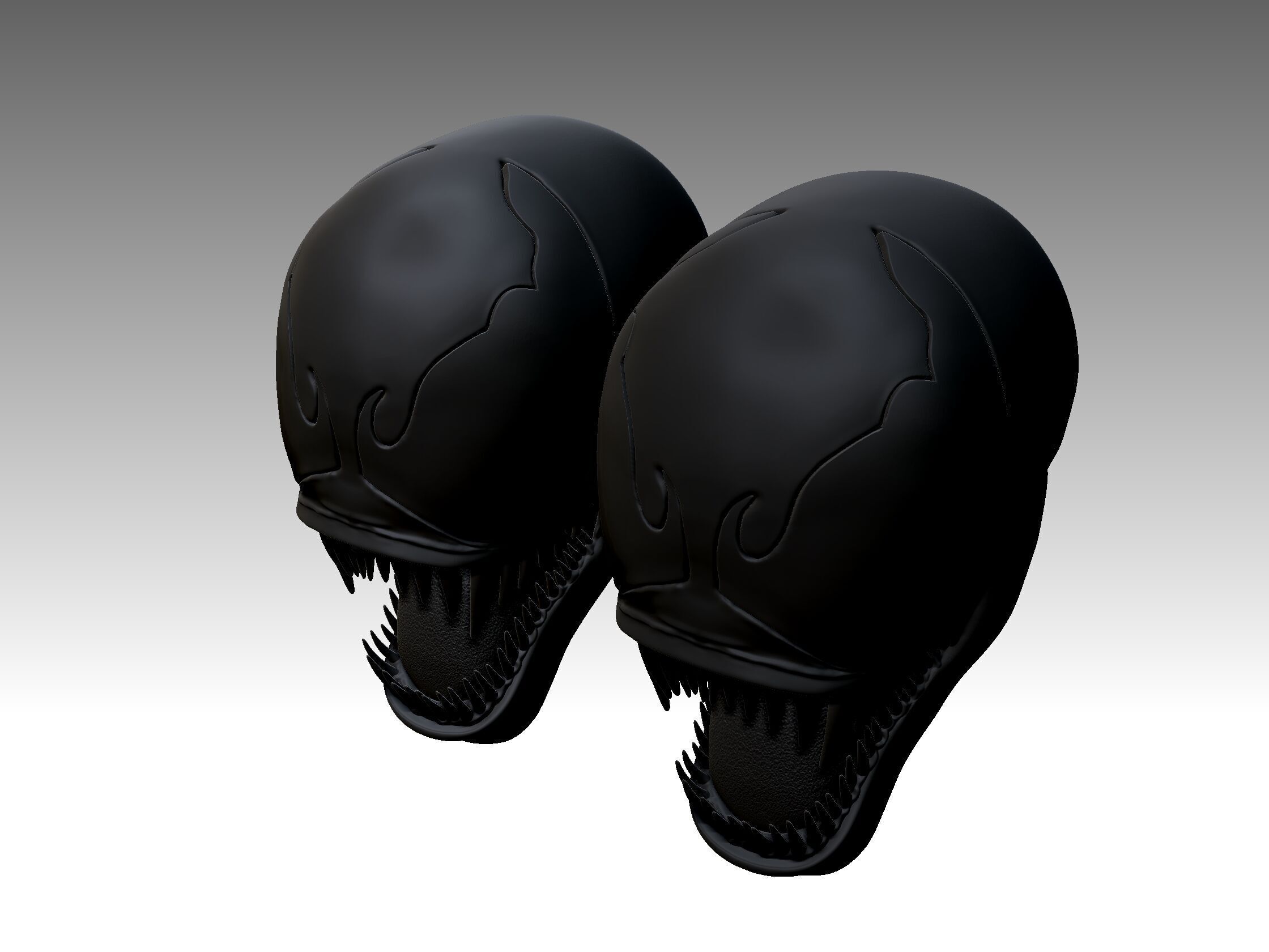 Venom Head for 1-12 body 3D print model_8