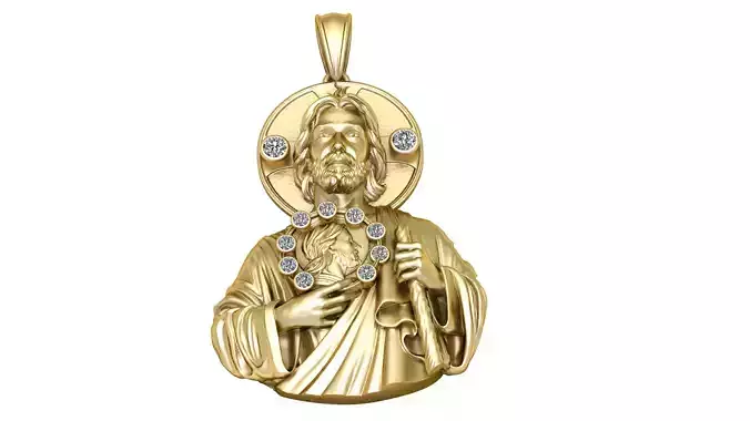 CHRIST GOD JESUS PENDANT 3D PRINTABLE MODEL