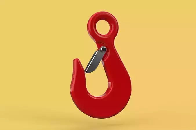 RED EYE HOOK FORGED SINGLE LIFTING CRANE TON HOIST WINCH LATCH