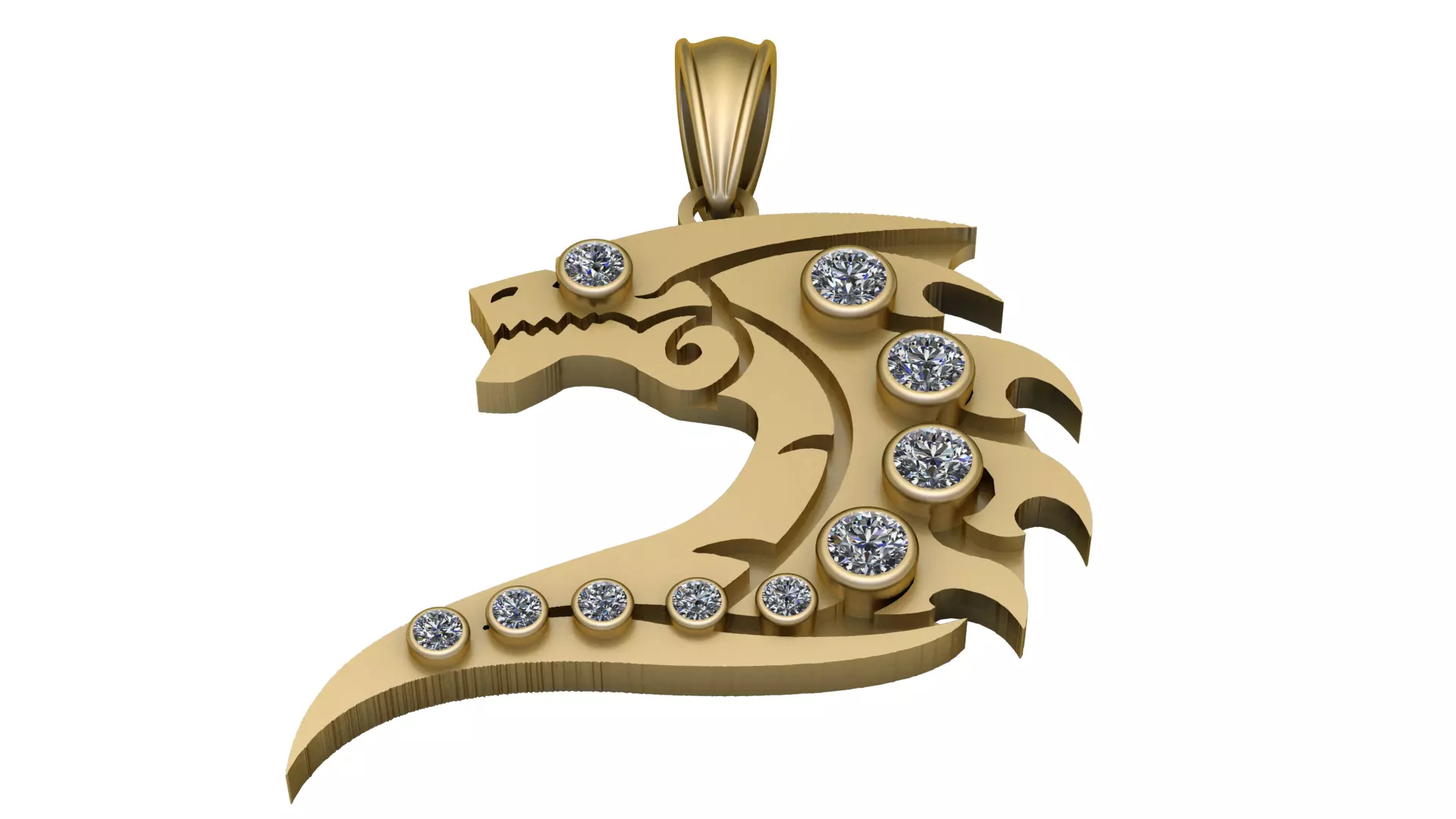 DANGEROUS FRAGON FACE PENDANT 3D PRINTABLE MODEL 3D print model