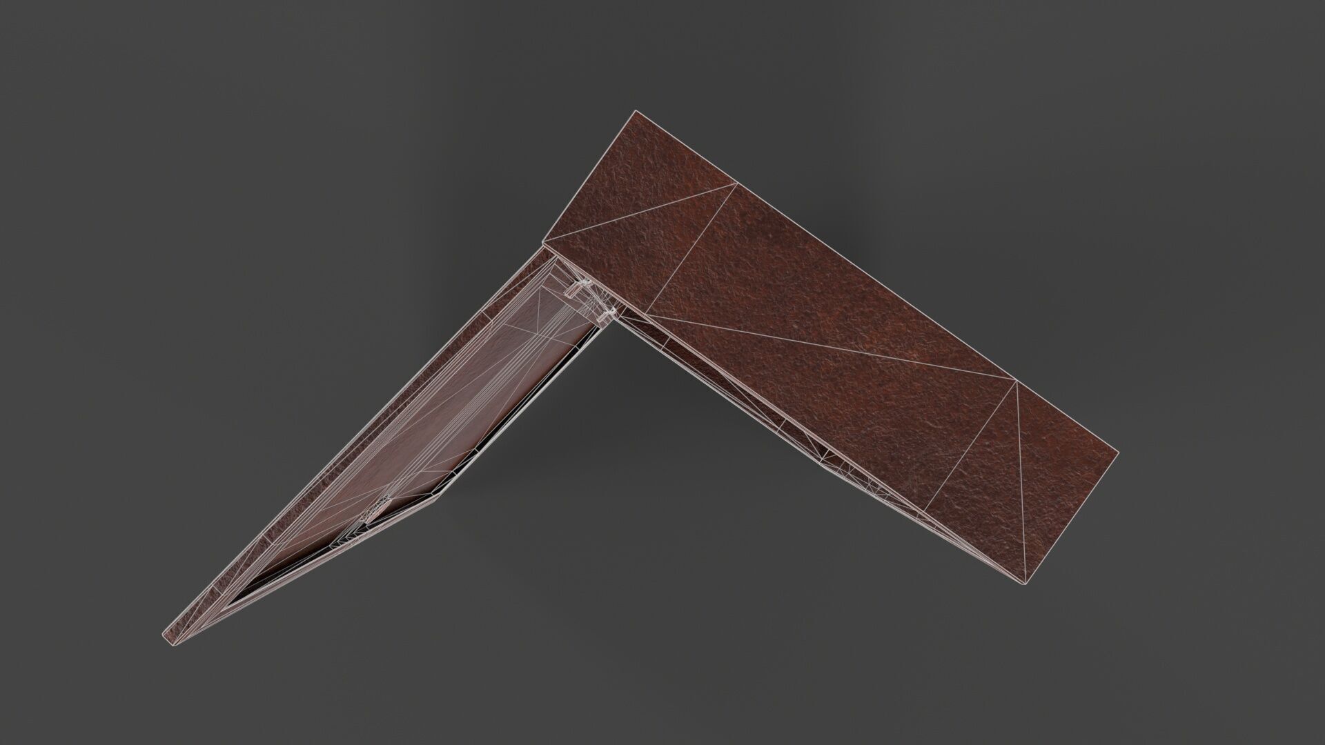 Rusted Power Box Low-poly 3D model_13