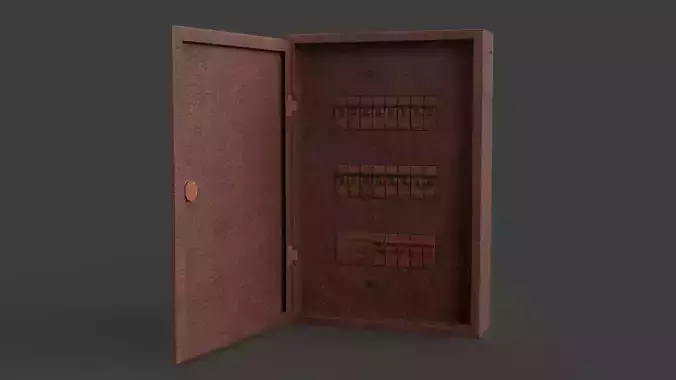 Rusted Power Box Low-poly 3D model