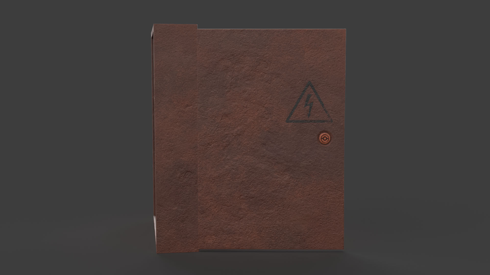 Rusted Power Box Low-poly 3D model_6