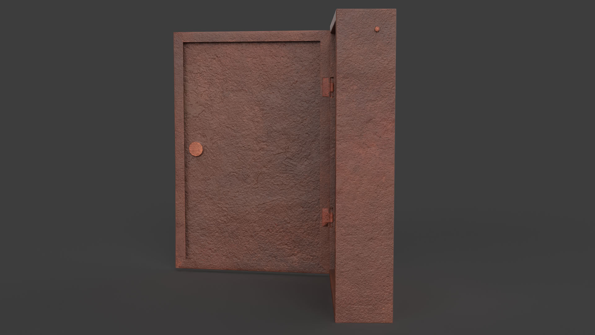 Rusted Power Box Low-poly 3D model_3