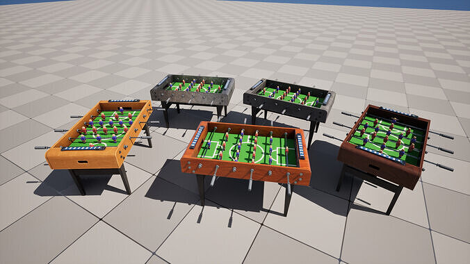 Table Football Low-poly 3D model