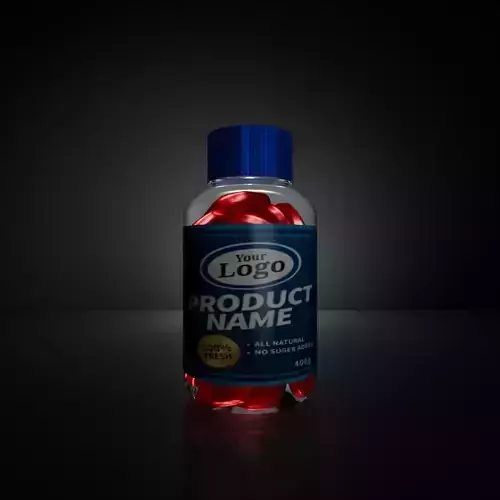 Animated Supplement Bottle 3D Model Textured Blender