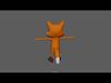 Fox Cartoon Low-poly 3D model_1