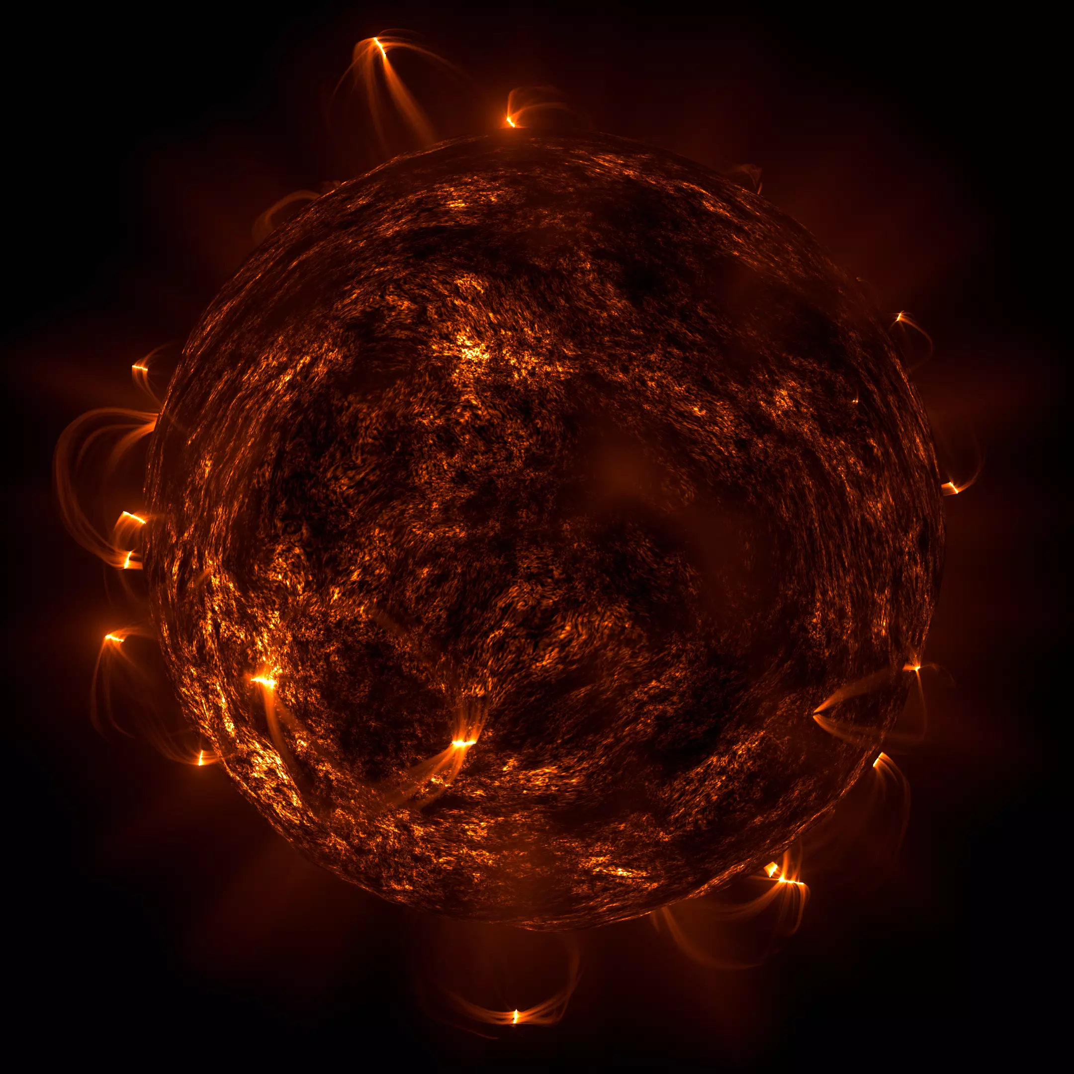 Sun with Sun flare 3D model_0