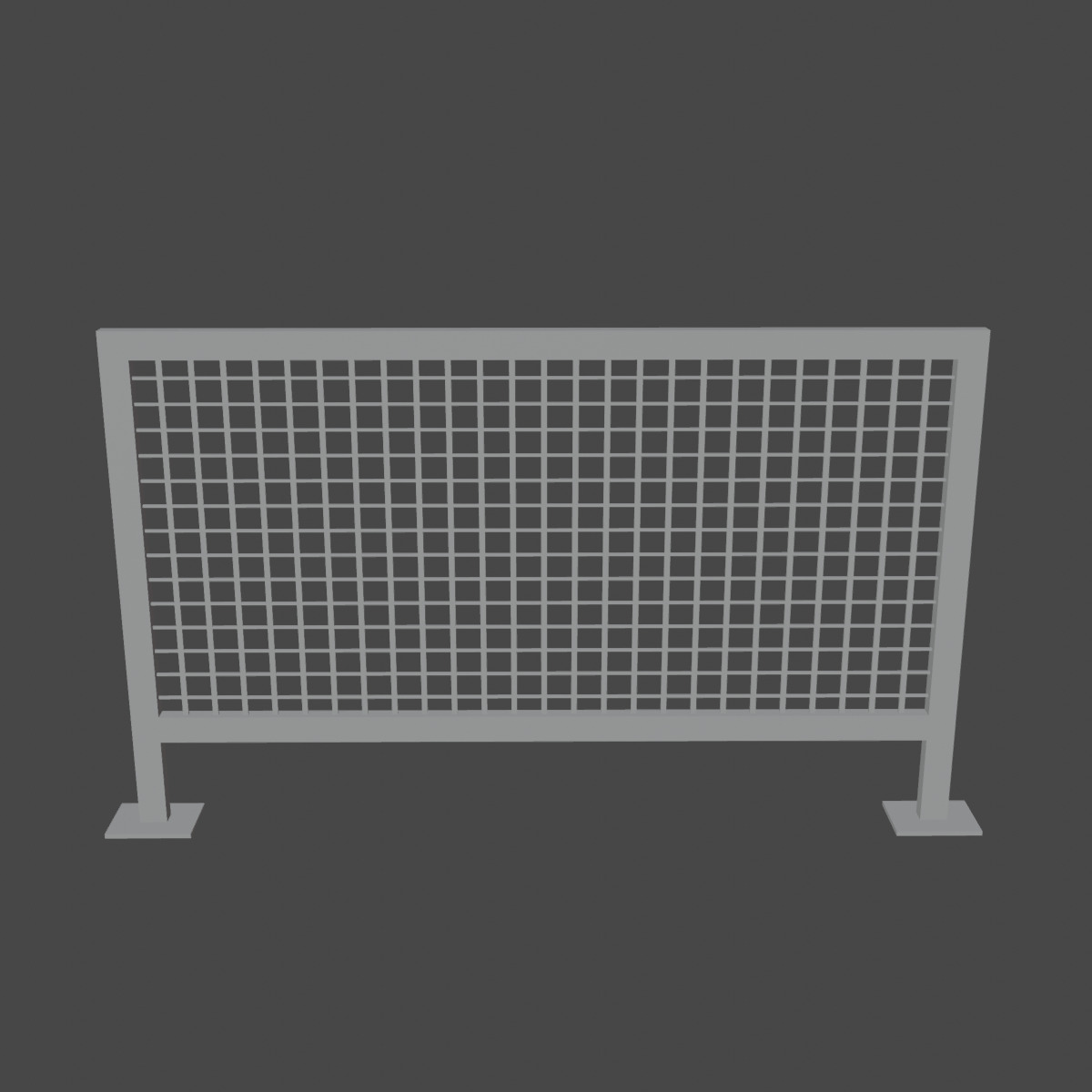 Road Barricade A 01 Low-poly 3D model_6