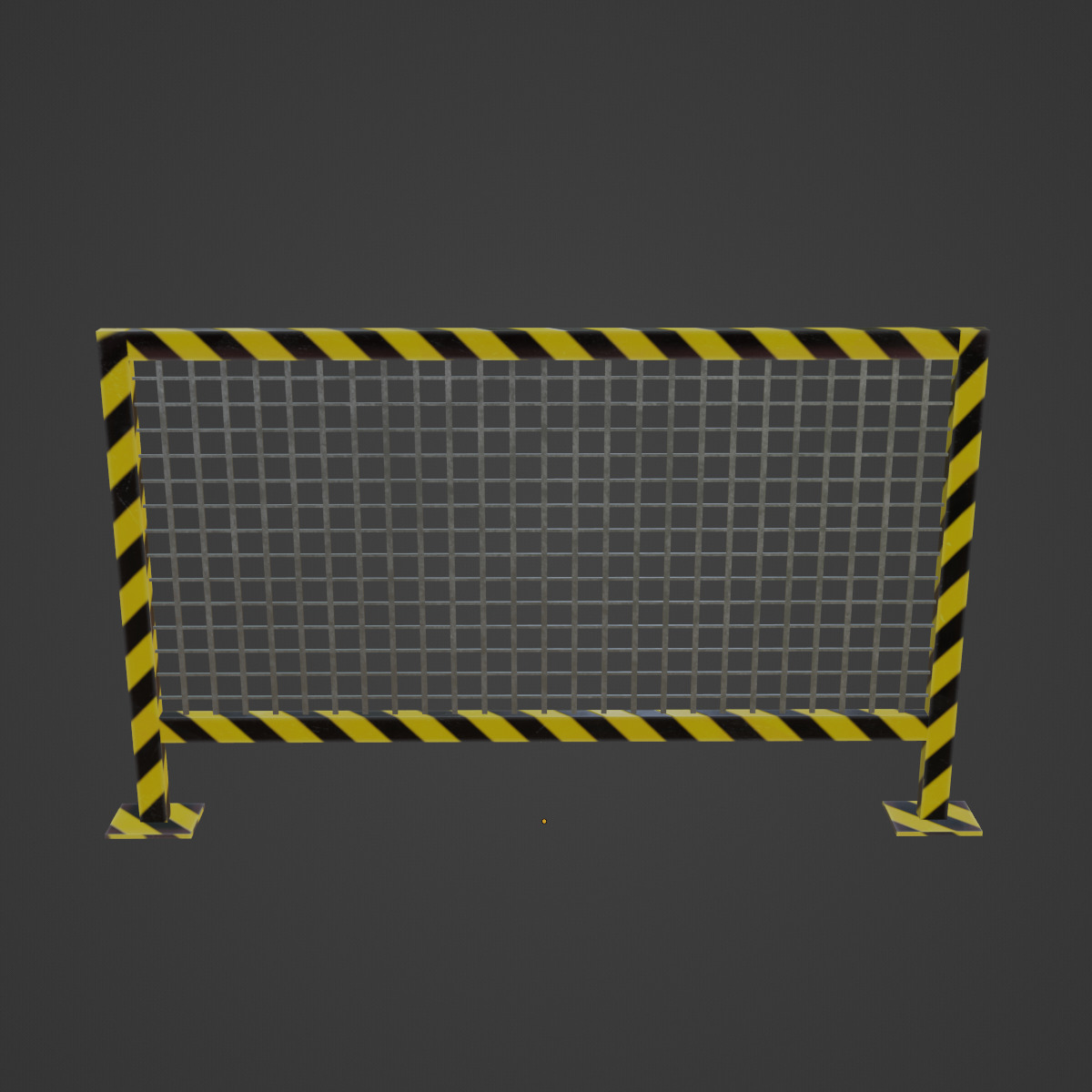 Road Barricade A 01 Low-poly 3D model_4