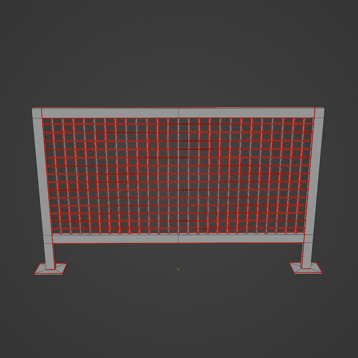 Road Barricade A 01 Low-poly 3D model_7