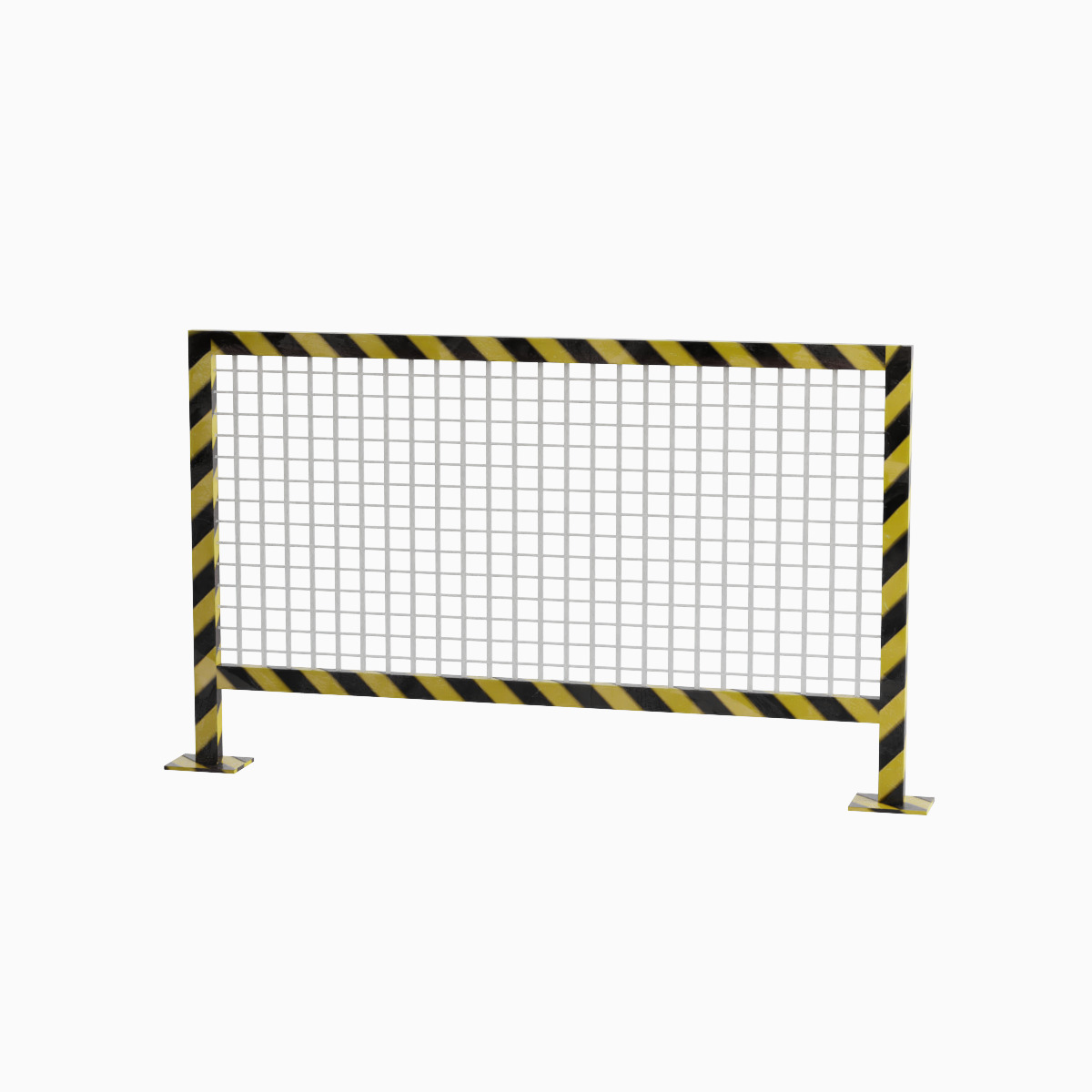 Road Barricade A 01 Low-poly 3D model_3