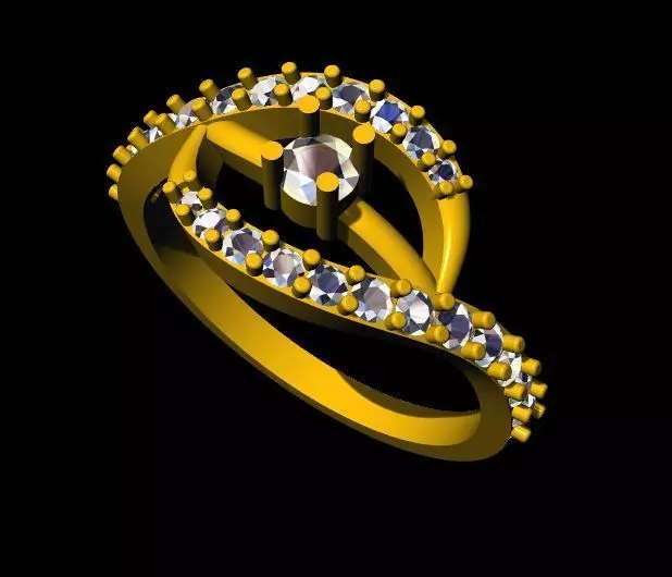 diamond ring 3dm file 3D print model_0