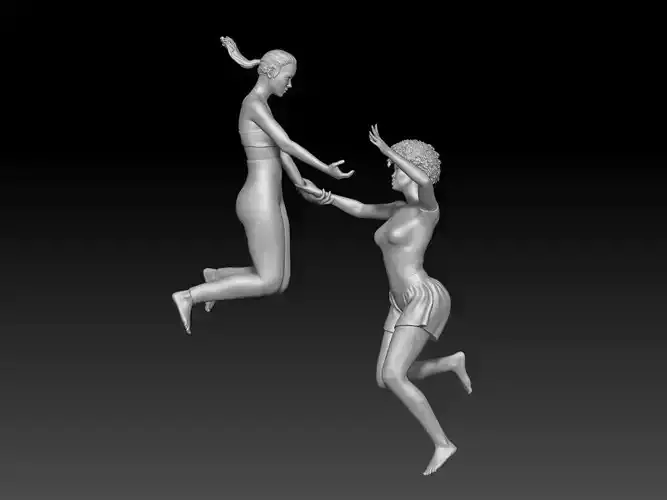 Trampoline jump girl 4x2