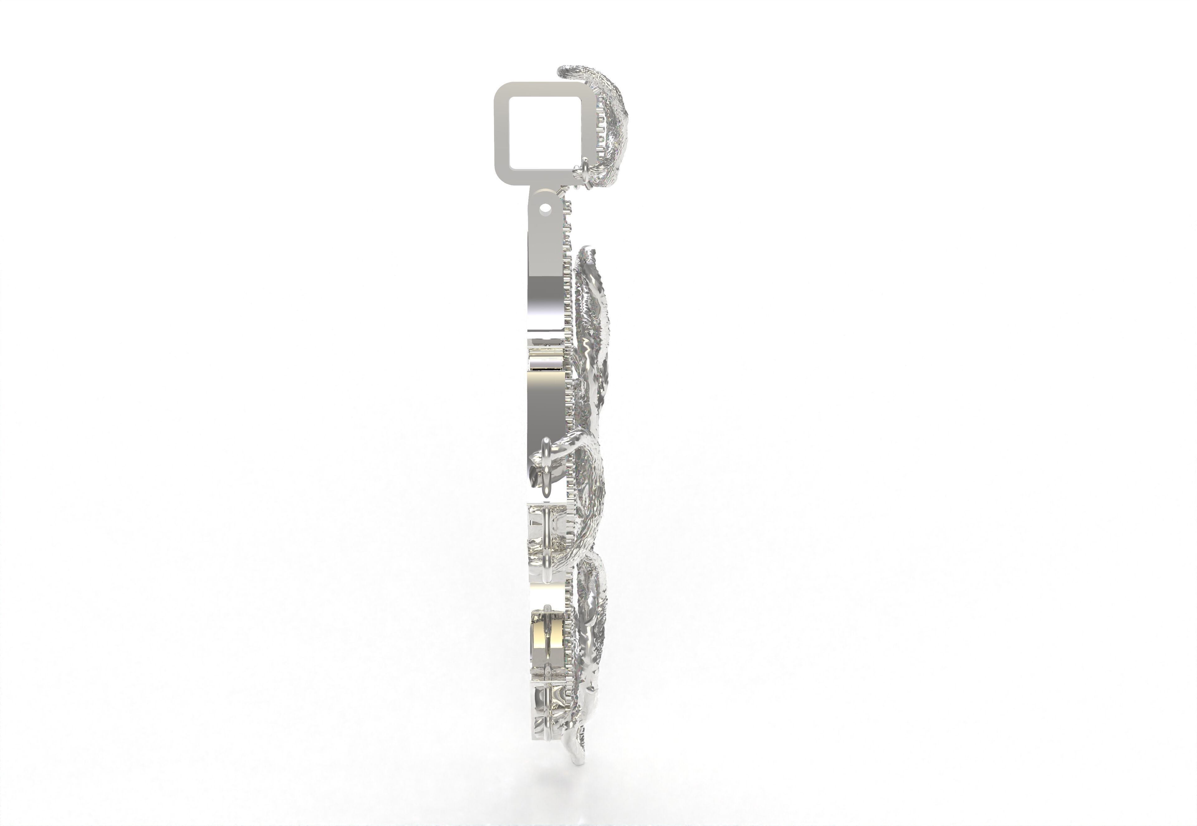 Cross Diamond Pendant 3D print model_34