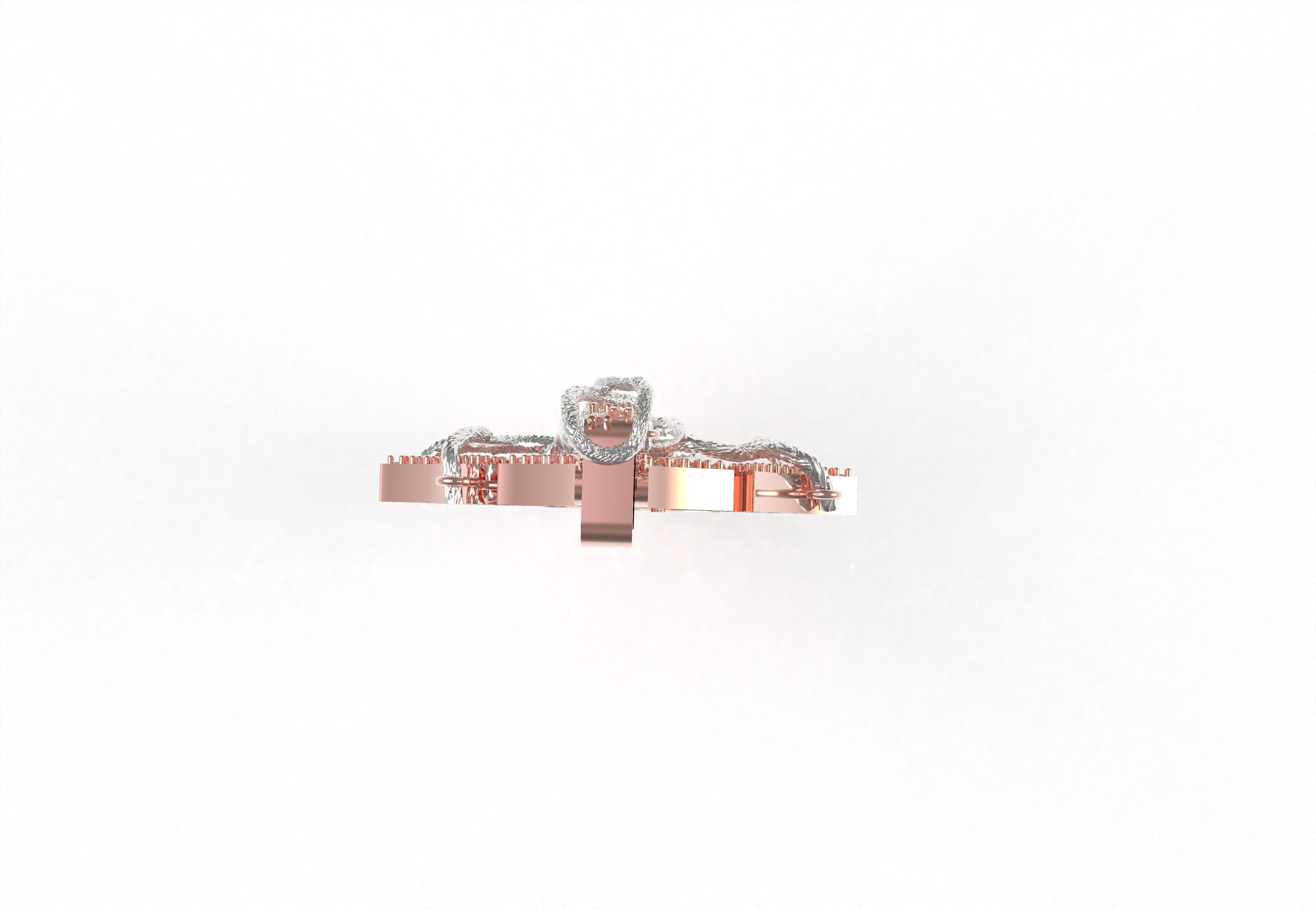 Cross Diamond Pendant 3D print model_27