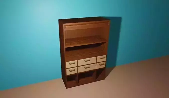 Cabinet with shelves and drawers