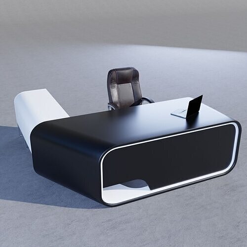Office Desk 8 Low-poly 3D model