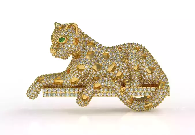 Fully Iced Out Diamond Penther Pendant