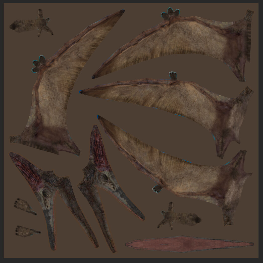 Quetzalcoatlus HD - 3d animated model Low-poly 3D model_19